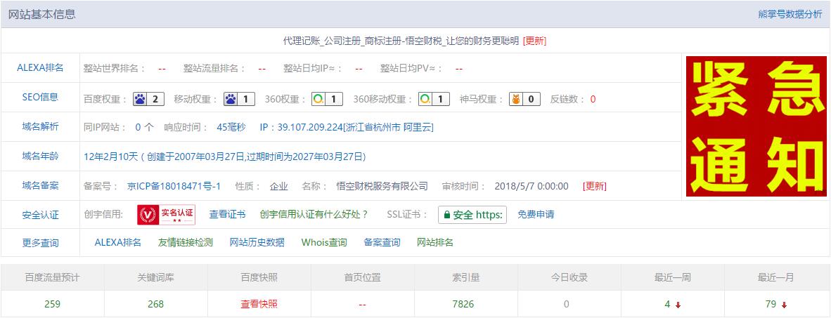 悟空財(cái)稅整站綜合排名